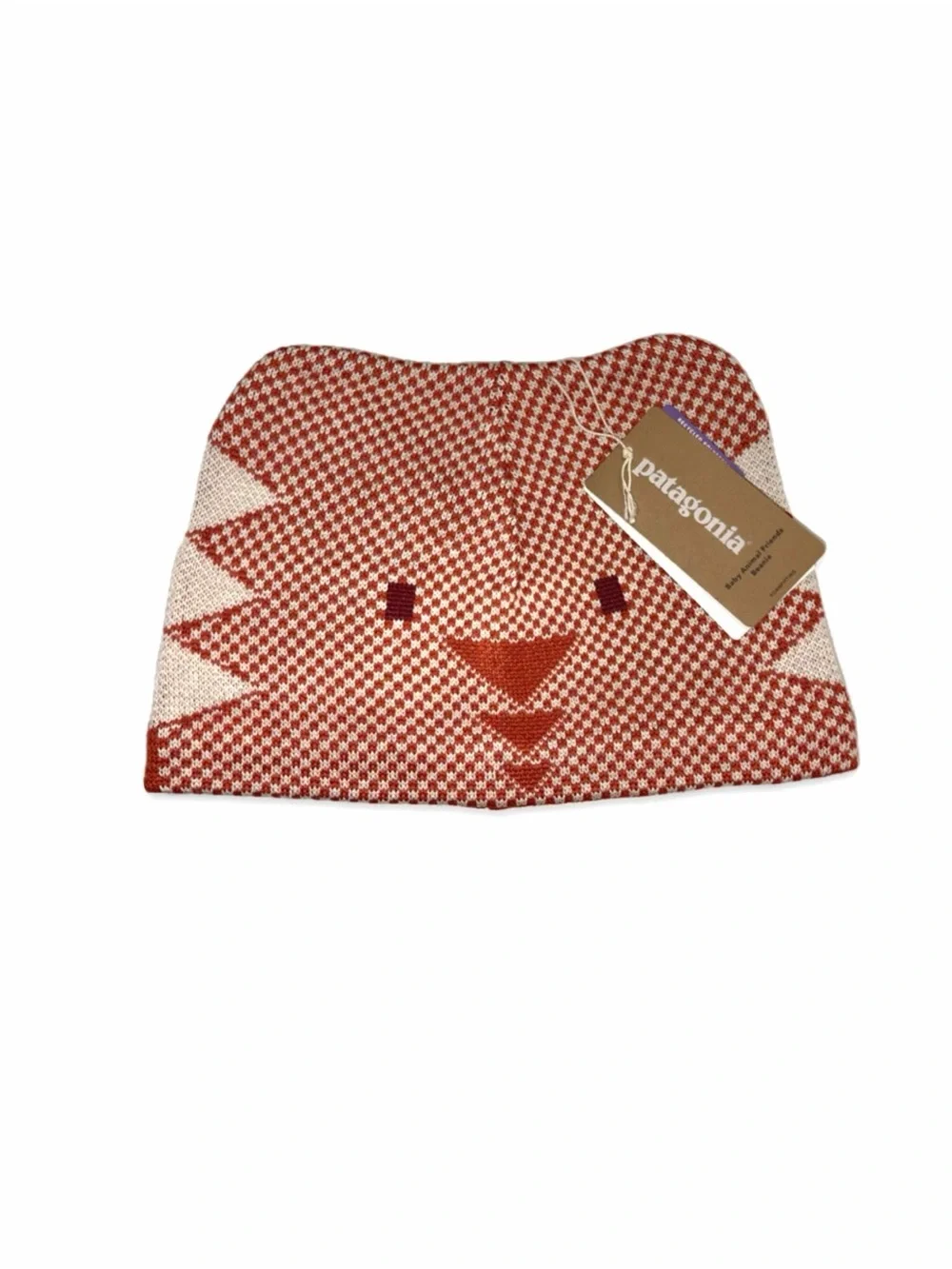 PATAGONIA Baby Animal Friends Beanie - Toddlers' Beanie Bear/Sandhill Rust, 24M